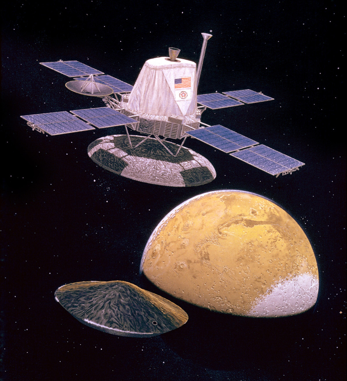 20x30 Poster Viking Lander Space Probe Mars NASA Illustration #5502287 