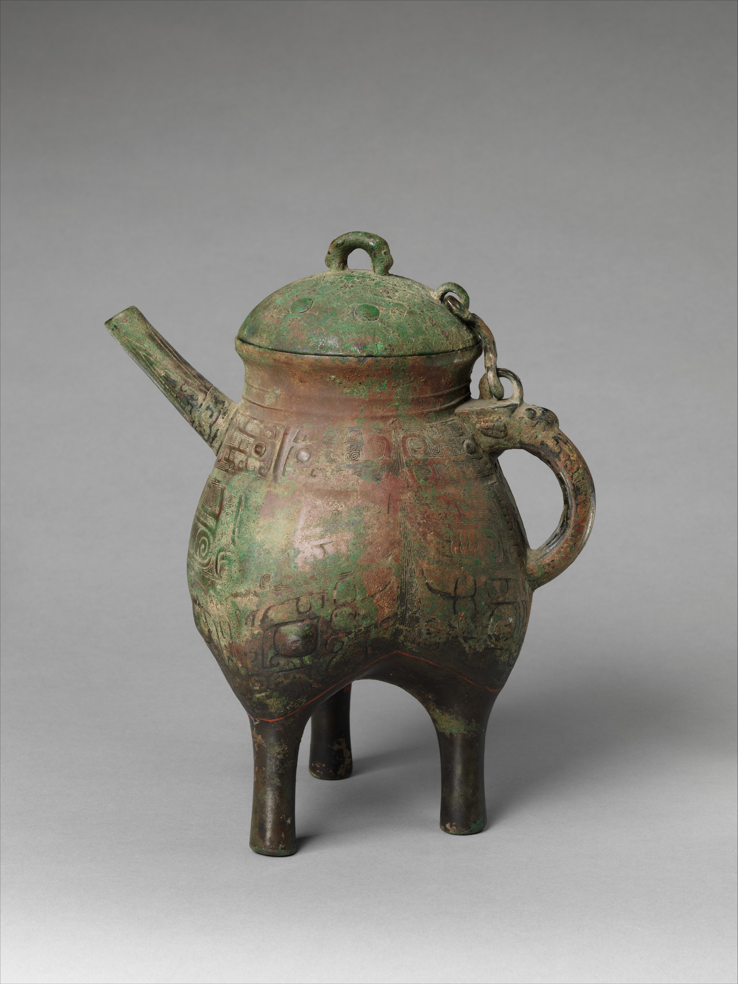 File:青銅盉-Spouted Ritual Water Vessel (He) with Attached Lid MET 