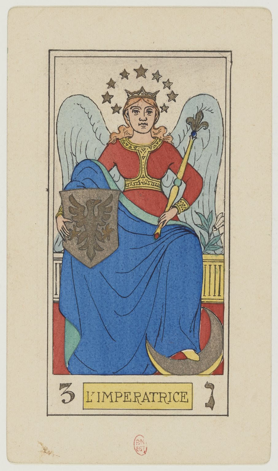 File:03 L'Imperatrice, Oswald Wirth Tarot Deck 1889 BnF.jpg - Wikimedia  Commons
