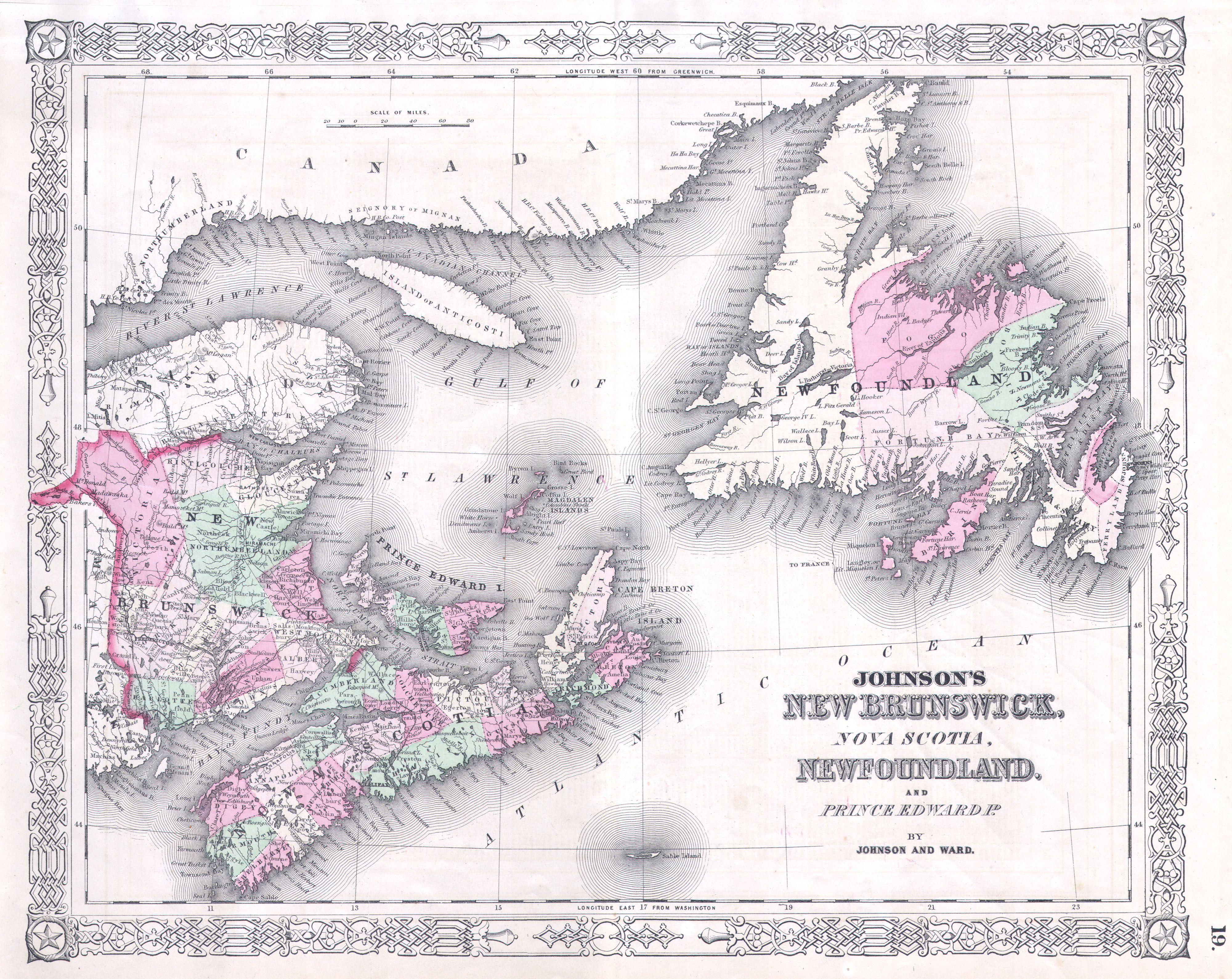 EXPLANATION FOR THE NEW MAP OF NOVA SCOTIA and CAPE BRITAIN, With the  Adjacent PARTS of NEW ENGLAND and CANADA. Author Jefferys, Thomas 119.11.b.  Place of publication: LONDON Publisher: Printed for T.