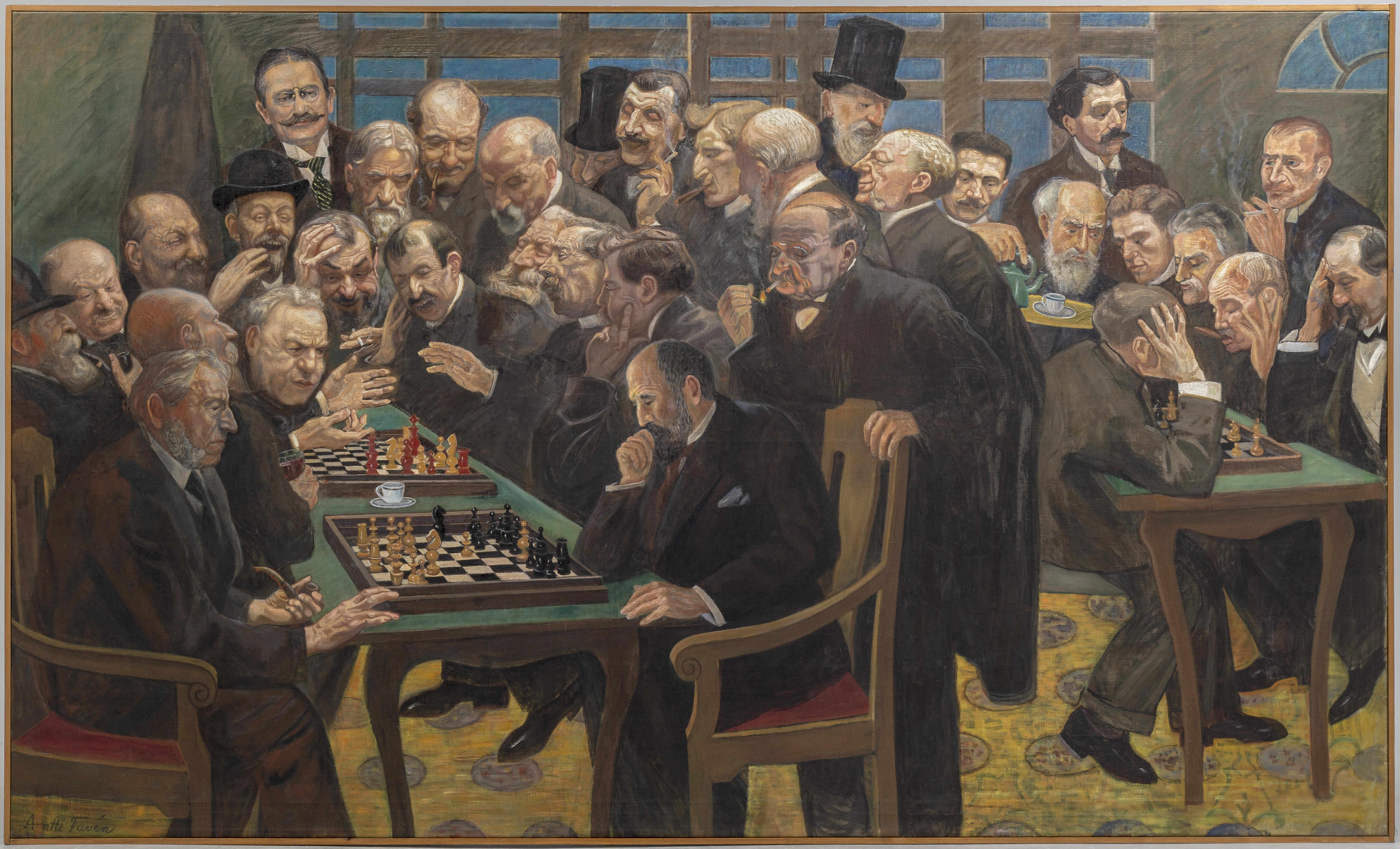 Chess game Painting by Claire-Anne Csr