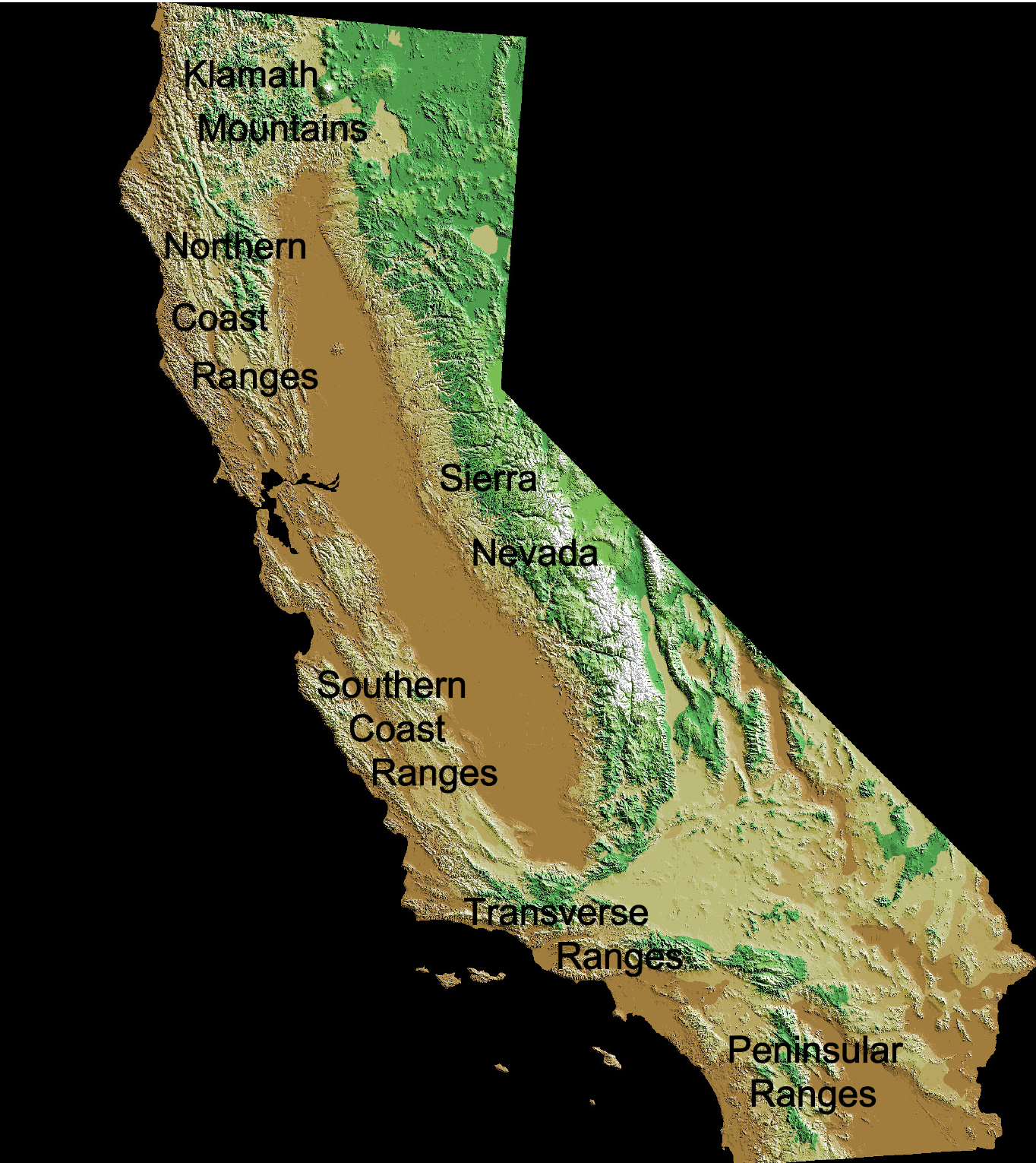 sierra nevada carte états unis