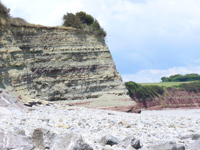 Cliffs at Lavernock Point - geograph.org.uk - 836056