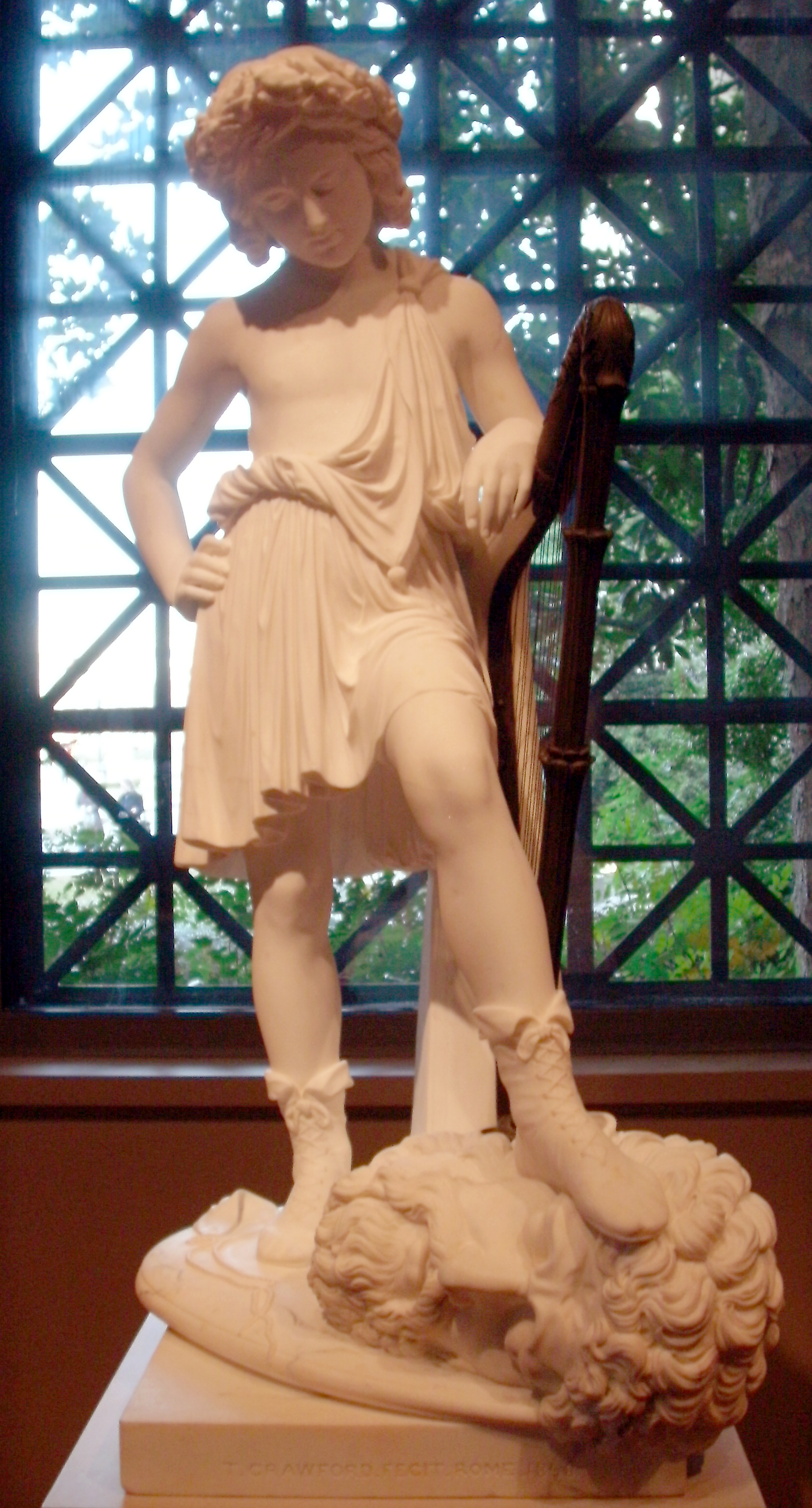 ''David Triunfante'', mármol y bronce, 1848, en la Galería Nacional de Arte (National Gallery of Art)
