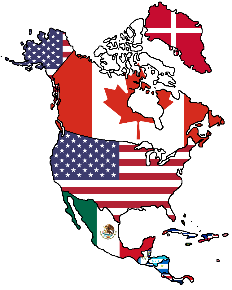 north american flags