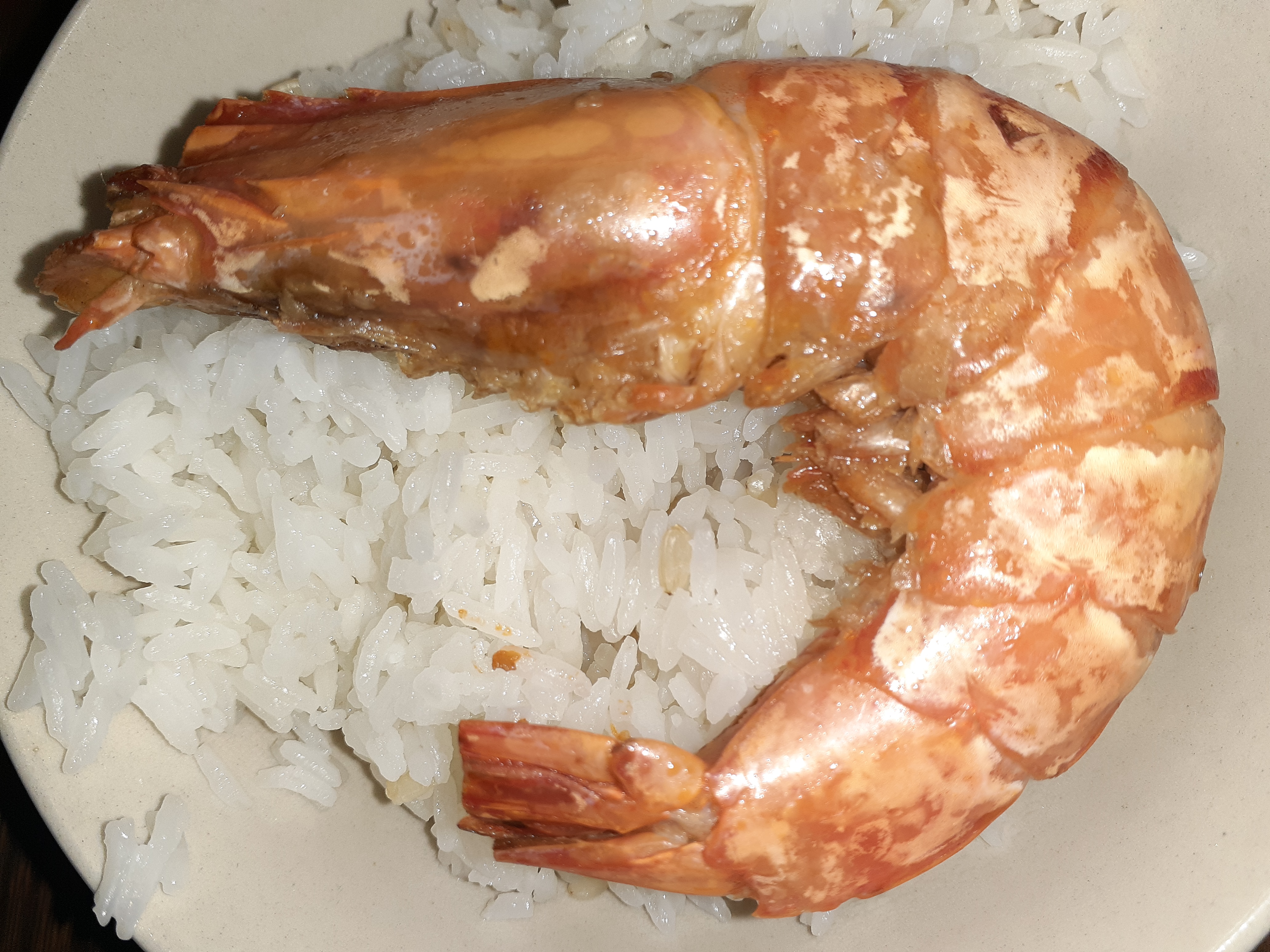 File:HK food cuisine big 大蝦 King prawn shrimp on white rice