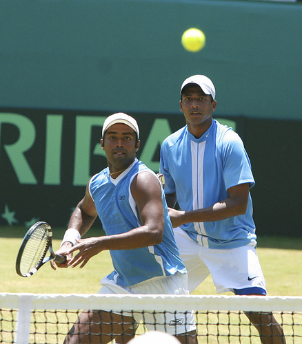 Bhupathi (right) and Leander Paes
