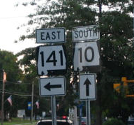 An "Alabama 10" sign as mistakenly posted in Easthampton