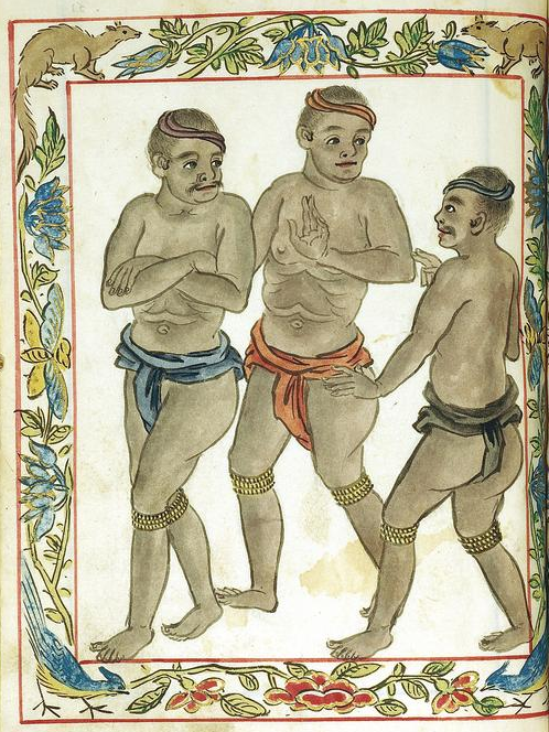 Uma placa no Códice Boxer possivelmente representando alipin (escravos) nas Filipinas pré-coloniai