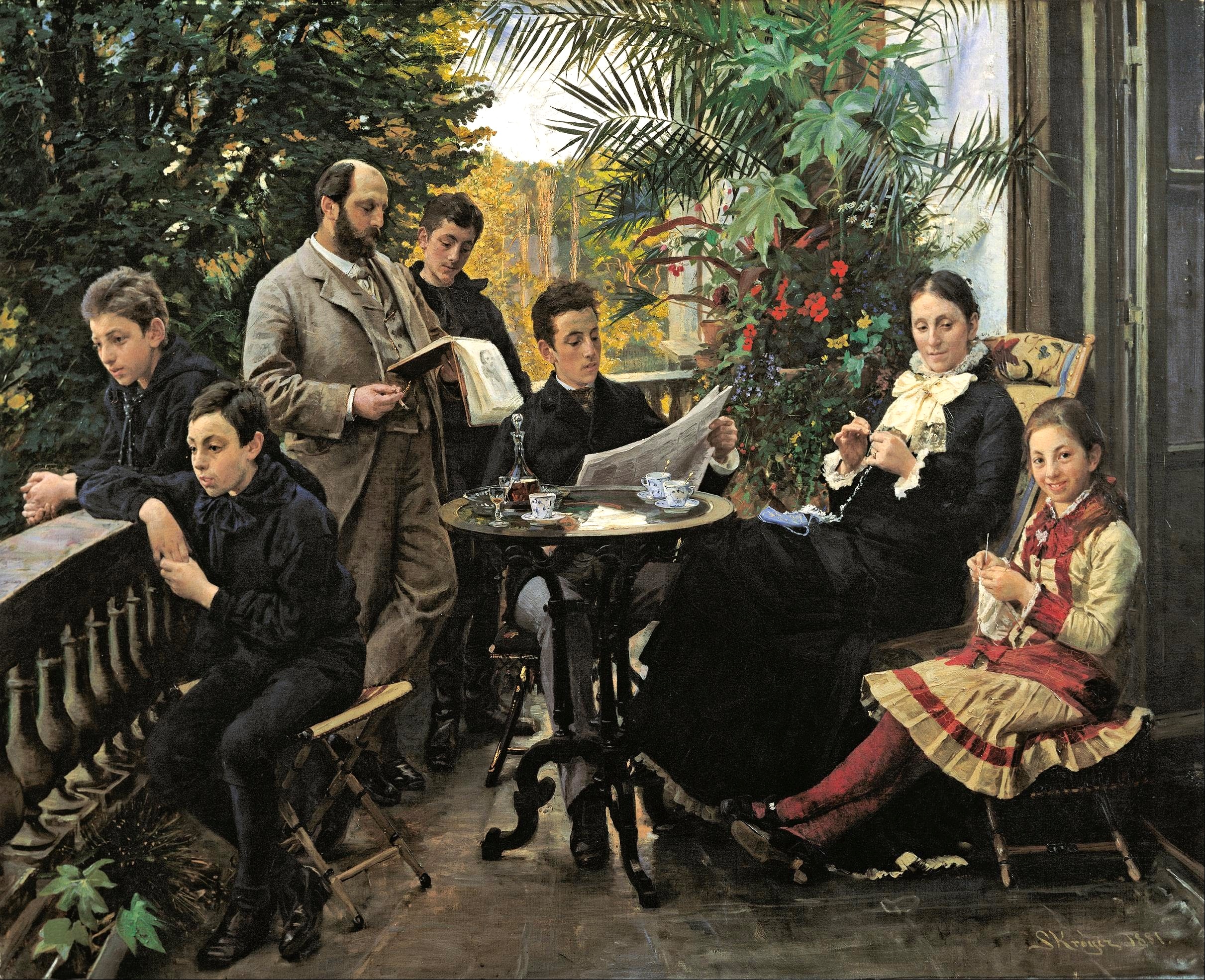 Fichier:Peder Severin Krøyer - The Hirschsprung family portrait. From the  left Ivar, Aage, Heinrich, Oscar, Robert, Pauline and Ell... - Google Art  Project.jpg — Wikipédia