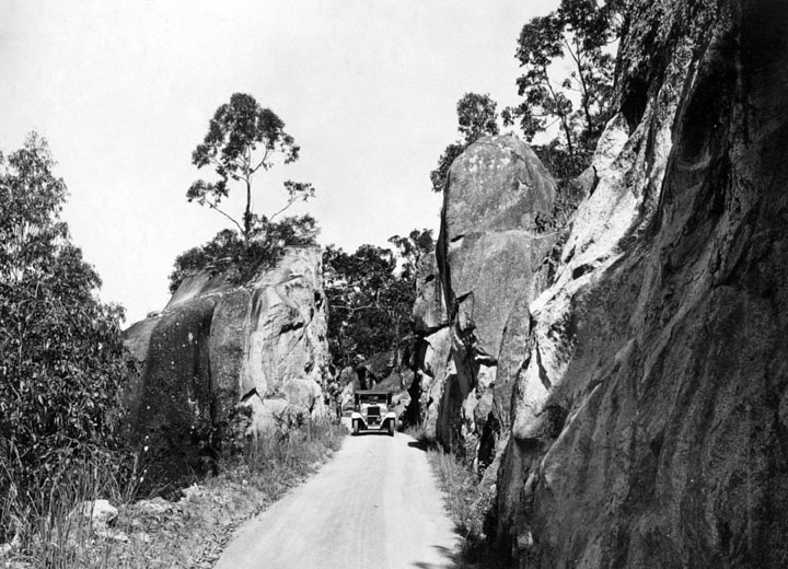 File:Queensland State Archives 1260 Rock formation on the Gillies Highway Cairns to Atherton Tableland c 1935.png