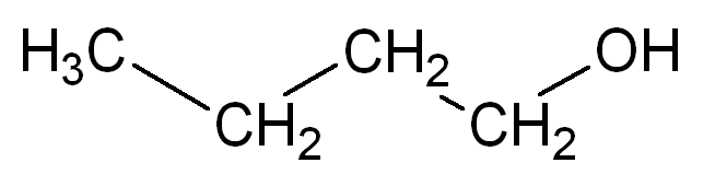 formula strutturale del butanolo