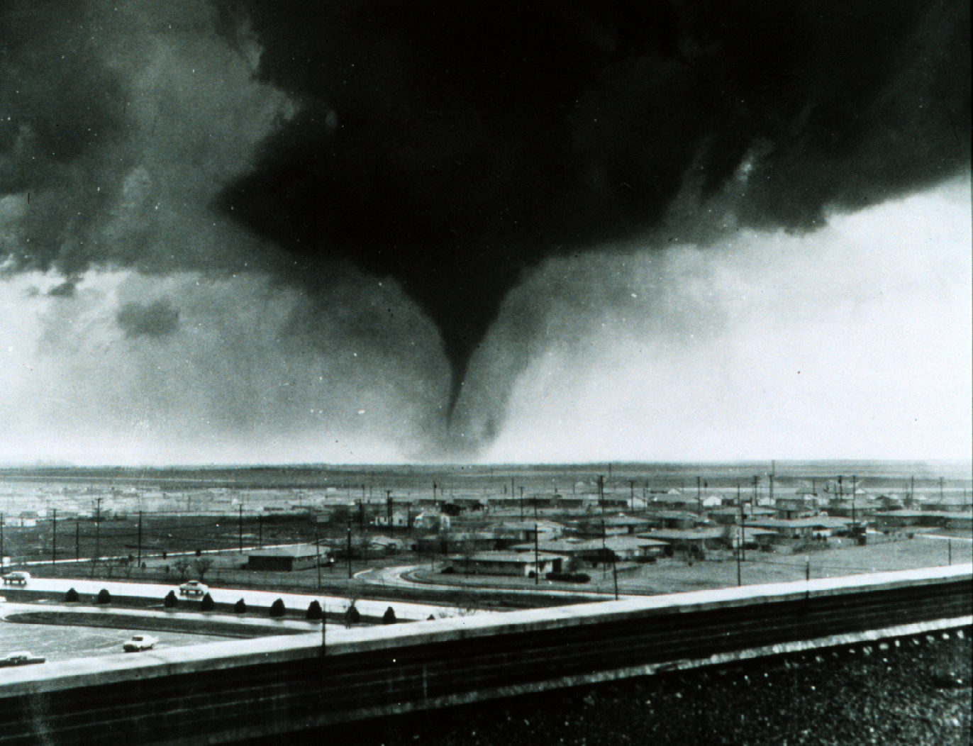 An F5 tornado that struck Wichita Falls on April 3, 1964.
