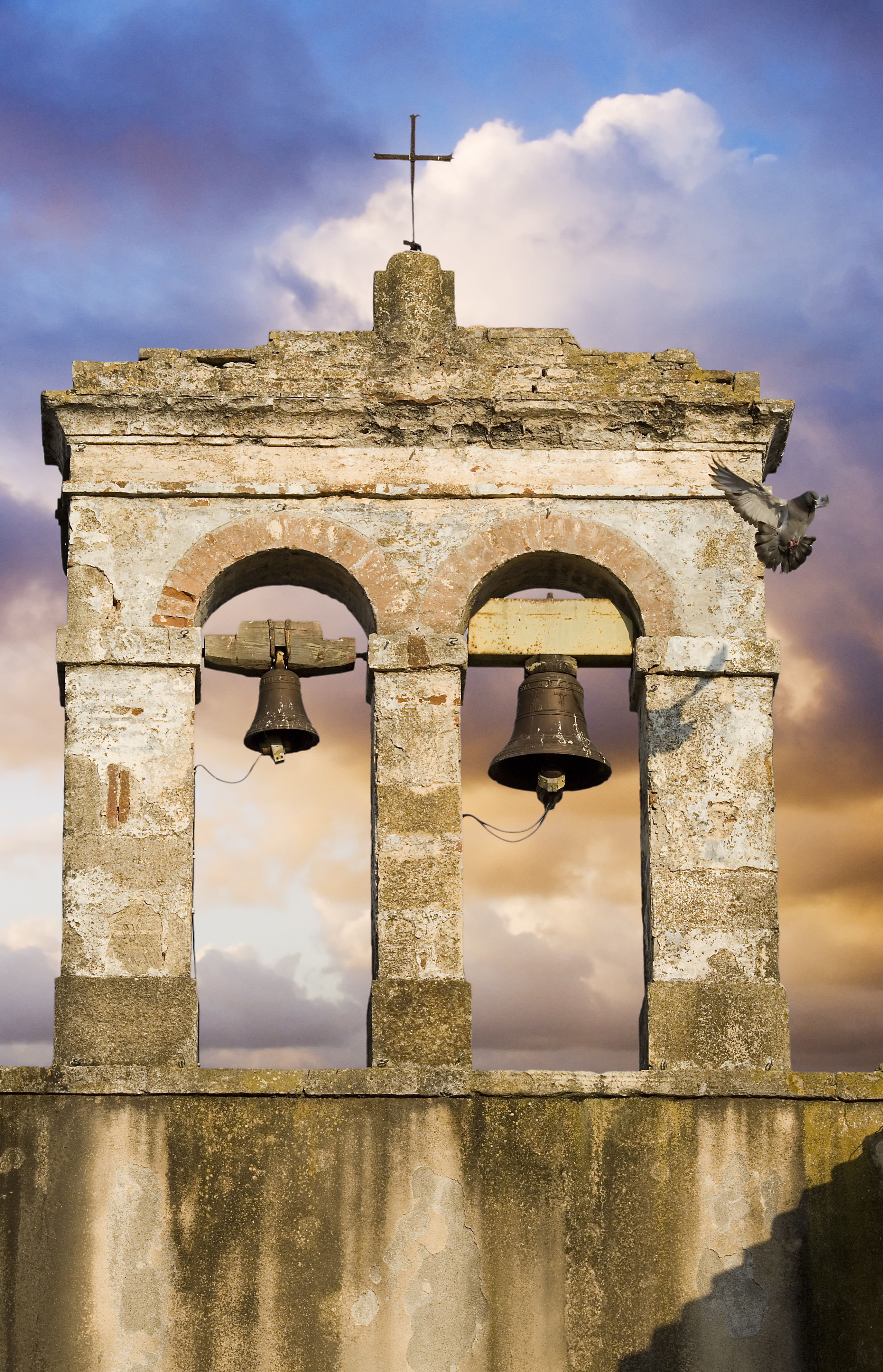 Bell tower bells church, religion. A large clock tower with bells on each  of it's sides - PICRYL - Public Domain Media Search Engine Public Domain  Search