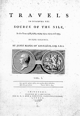 <i>Travels to Discover the Source of the Nile</i> 18th century book by James Bruce