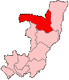 Harta departamentului Sangha în cadrul Republicii Congo