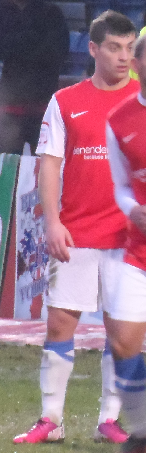 McDaid playing for [[York City F.C.|York City]] in 2013