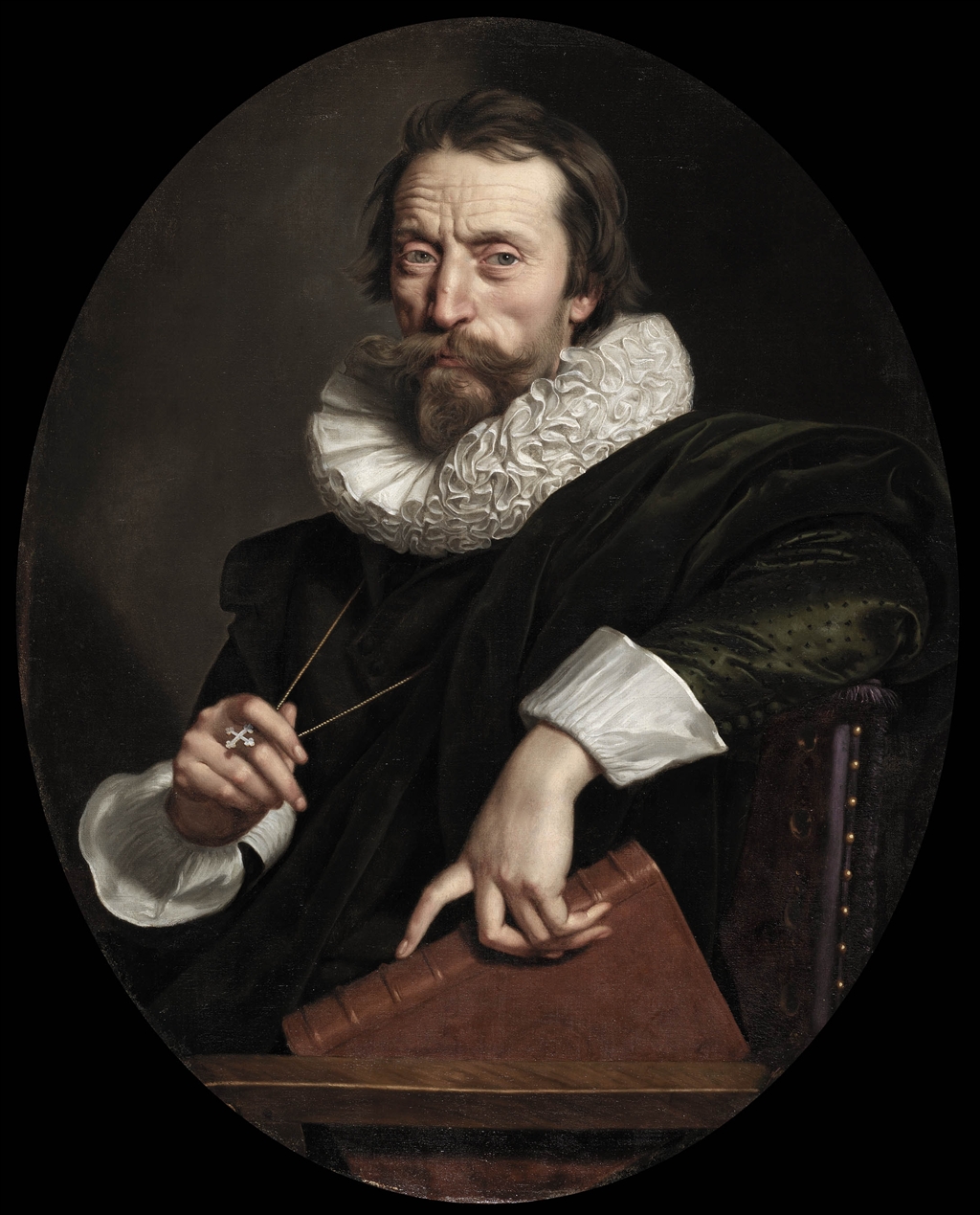 Portrait of Giovanni Battista Marino'', c.&nbsp;1621. Oil on canvas, 81.0 x 65.7&nbsp;cm. Detroit, [[Detroit Institute of Arts]]<ref>Susan J. Bandes, ''Pursuits and pleasures: baroque paintings from the Detroit Institute of Arts'', East Lansing, Mich.: Michigan State University, Kresge Art Museum, 2003, p.&nbsp;32. See also Blaise Ducos, "Court Culture in France among the First Bourbons: Portrait of Giambattista Marino by Frans Pourbus the Younger", ''Bulletin of the DIA'', vol. 83, 1/4 (2009), pp.&nbsp;12–21.</ref>