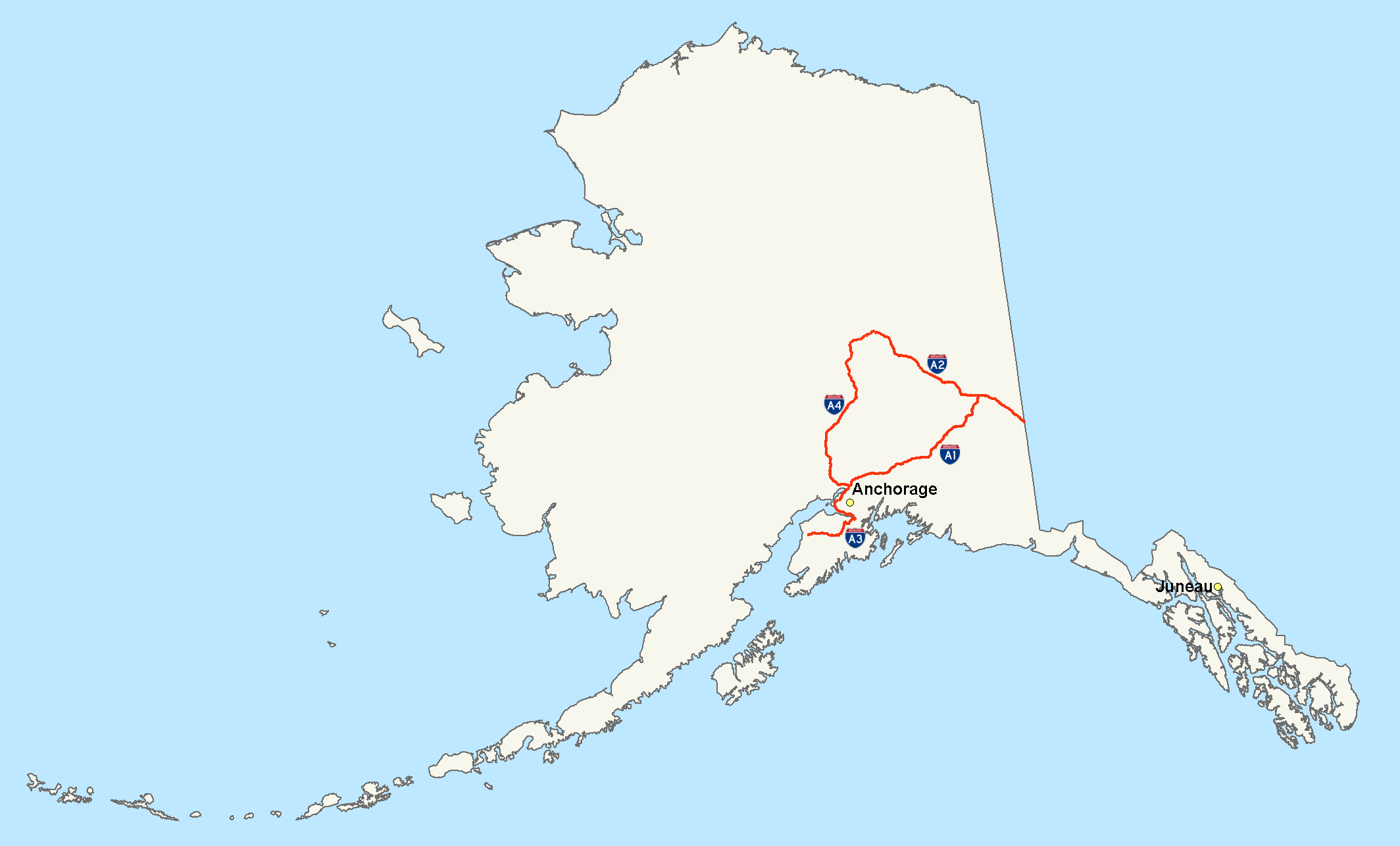 Interstate Alaska Map 