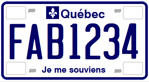 File:Plaque d'immatriculation du Québec - Véhicule commercial - 2001 - 12x6in.png
