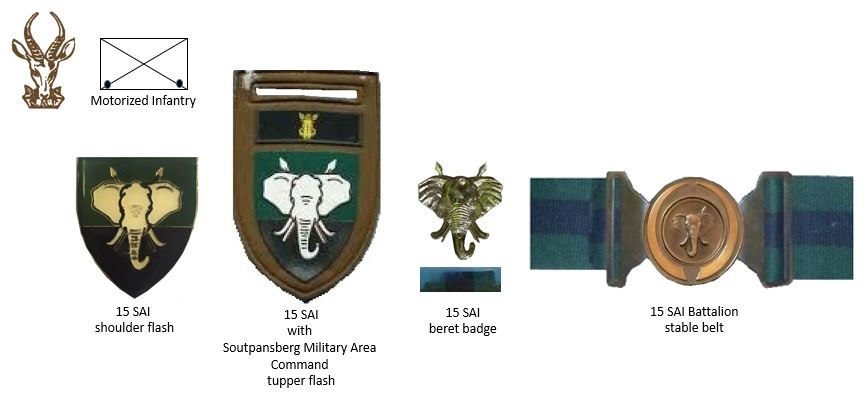 SANDF early era 15 SAI insignia SANDF early era 15 SAI insignia.jpg