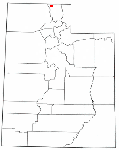 Location of Trenton, Utah