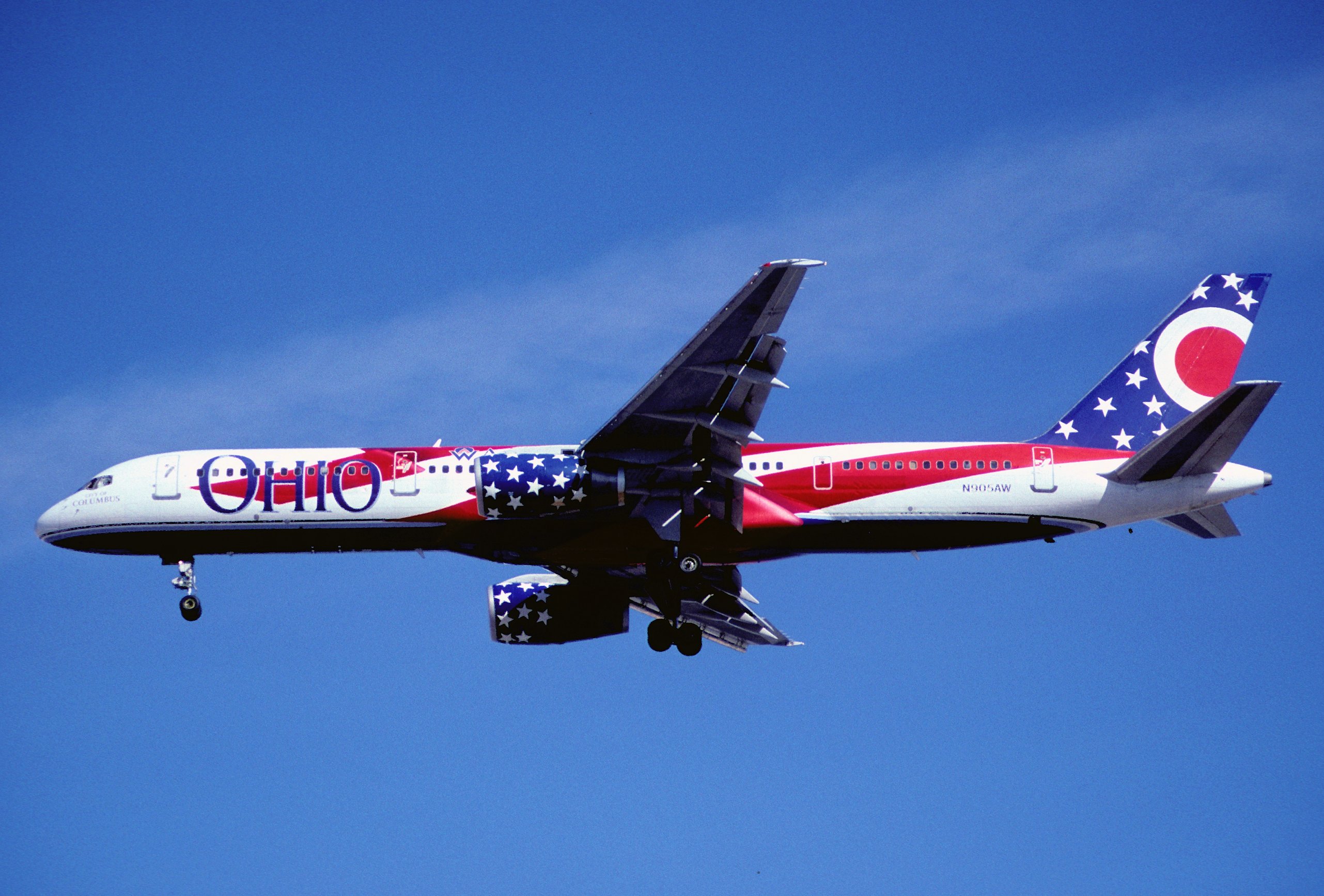 B757-200  America West　Ohio State Flag