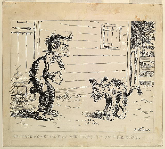 File:Arthur Burdett Frost, He Made Some hootch and tried it on the dog, 1921.jpg