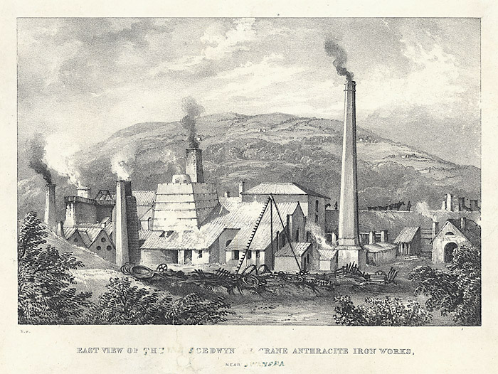 File:East view of the Yniscedwyn crane anthracite iron works, near Swansea.jpeg