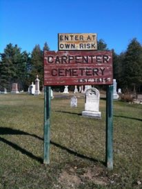 Entrance sign for Carpenter's Cemetery, located in Augusta, Ontario, Canada Entrance sign for Carpenter's Cemetery, located in Augusta, Ontario, Canada.jpg