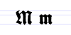 Uppercase and lowercase M in Fraktur