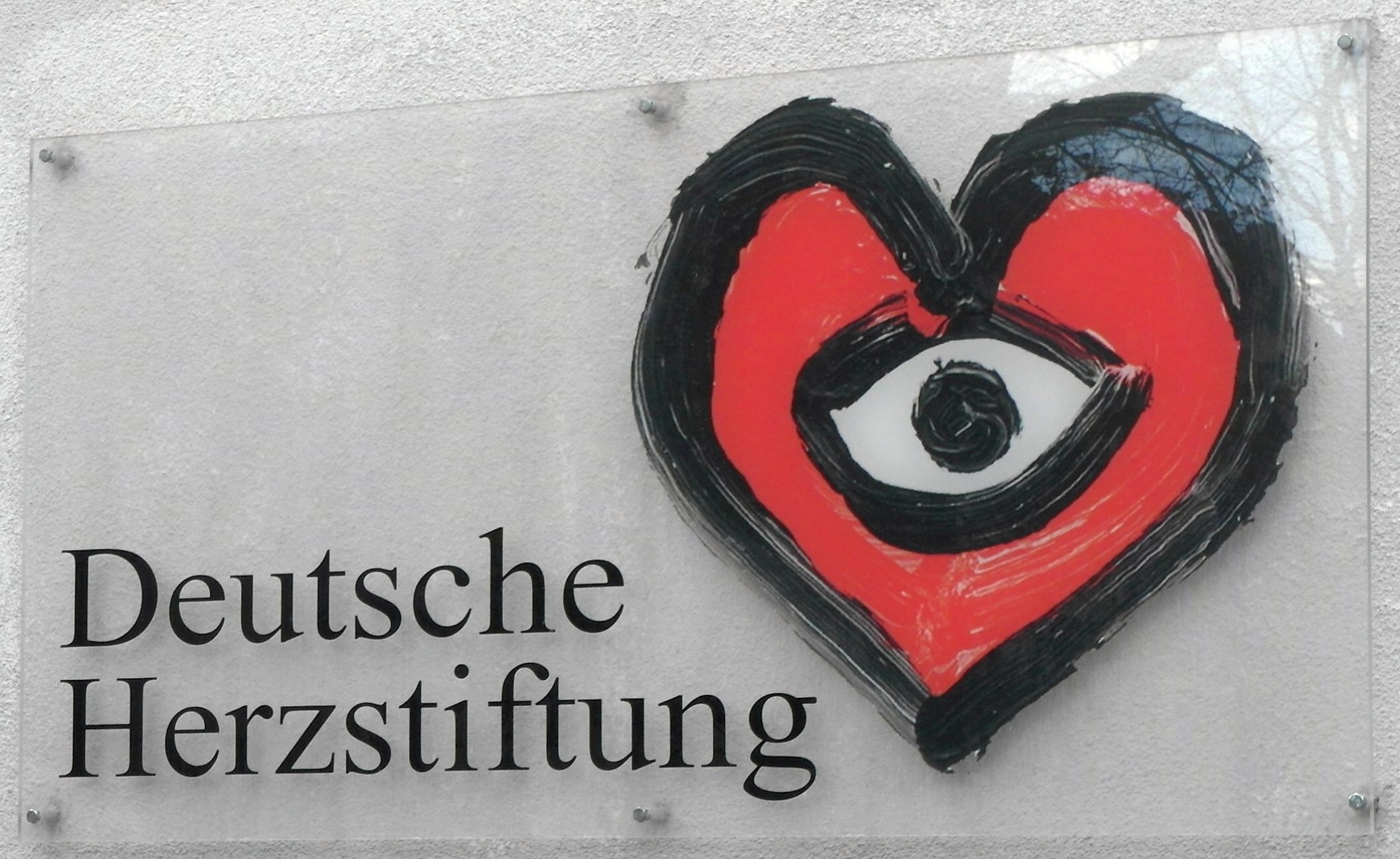 heart logo, created by Piatti for the German Heart Foundation, Frankfurt