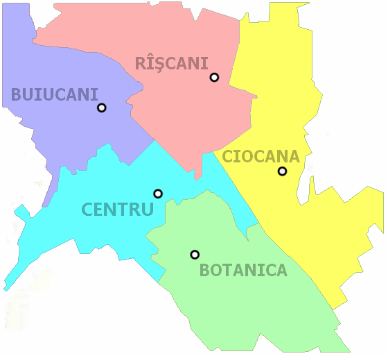  Map of Chişinău with sectors