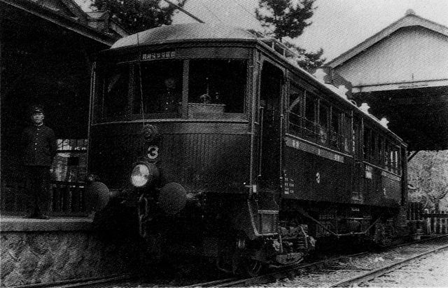 小田原電気鉄道チキ1形電車   a