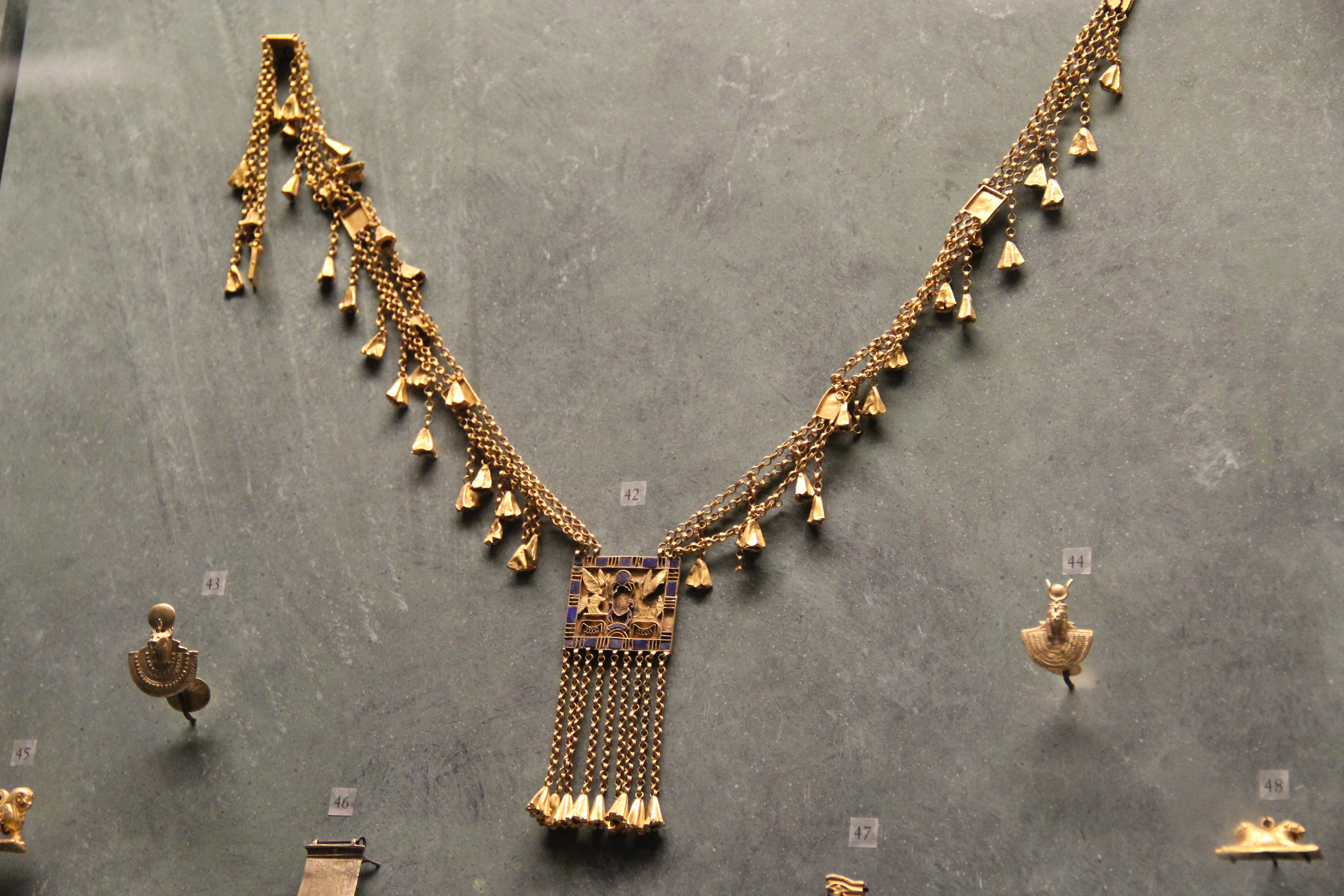 Gold Egyptian Eye Pendant Necklace For Men | Classy Men Collection