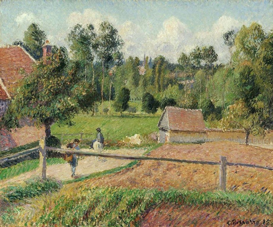 File:Camille Pissarro - View from the Artist's Window, Eragny.jpg