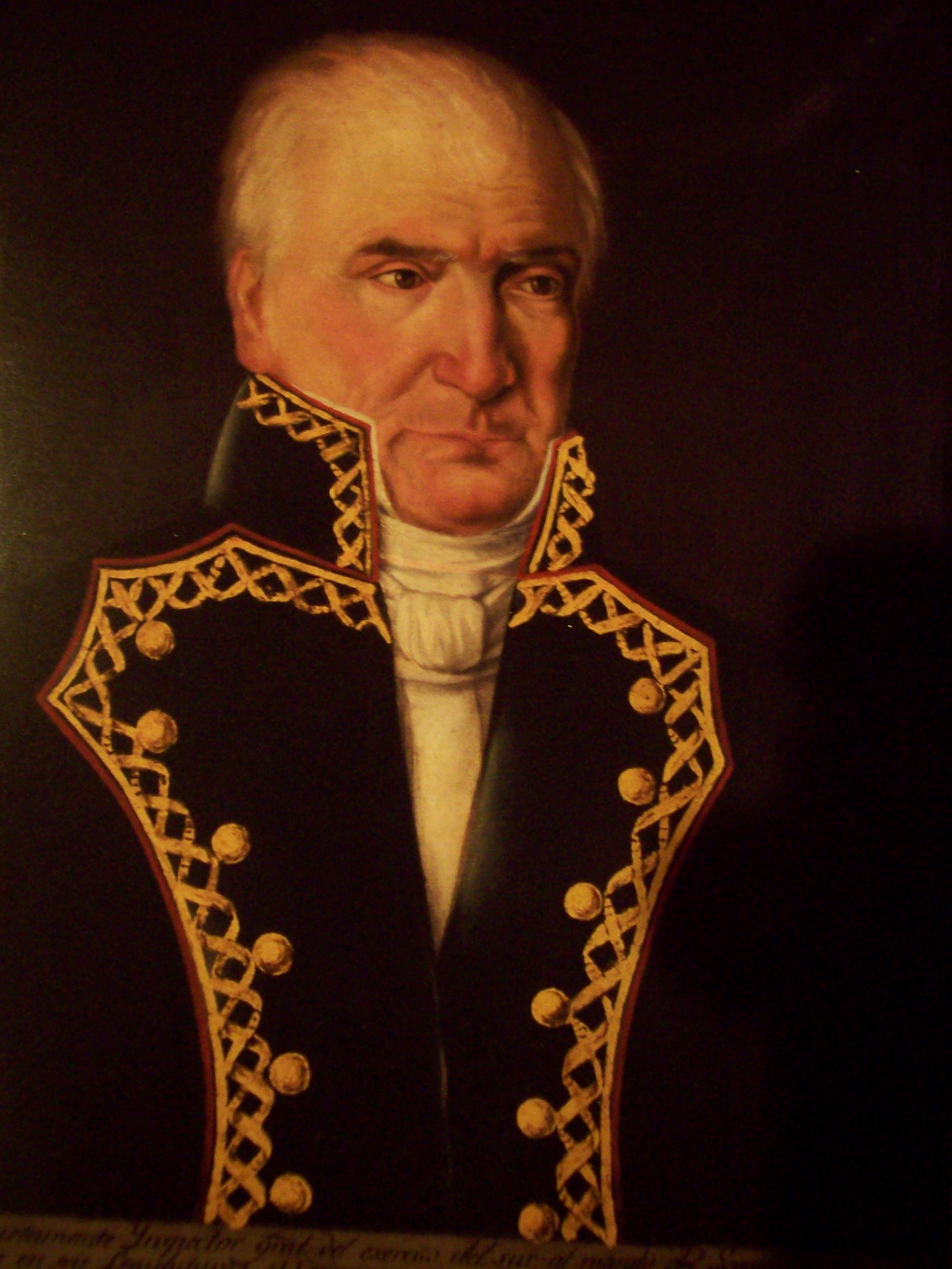 Portrait of Bustamante, circa 1836. Unknown artist.