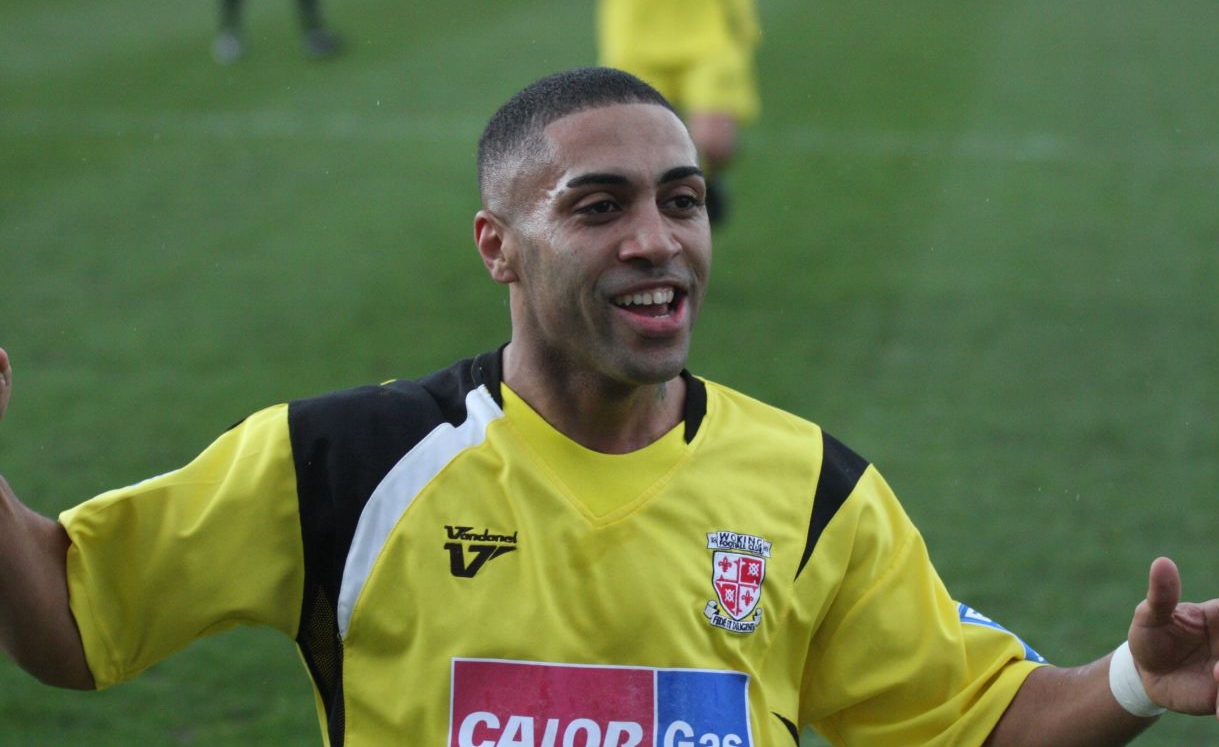 Dobson while with [[Woking F.C.|Woking]] in 2011.