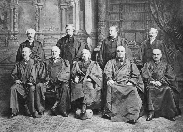 File:David Josiah Brewer seated with other Supreme Court Justices- Justice Peckham, Shiras, Harlan, White, Gray, McKenna, Brown and (PORTRAITS 1482).jpg