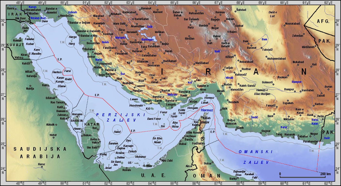 Iranska garda otela strani tanker s 12 članova posade Iranian_borders_in_Omans_and_Persian_Gulf_%28Cro%29