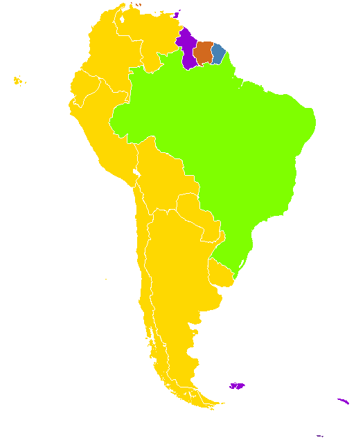 Большая часть населения южной америки говорит на. Языки Южной Америки. Карта языков Южной Америки. Языки Латинской Америки. Языки Южной Америки карта.