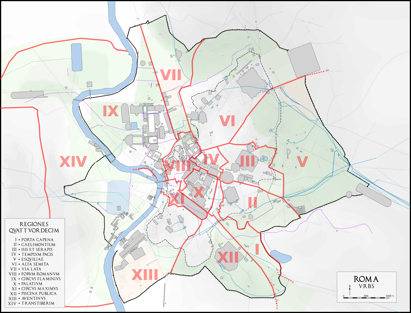 Quatorze Regions De La Rome Augusteenne Wikipedia