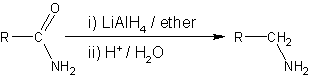 LiAlH4 reduction of amides