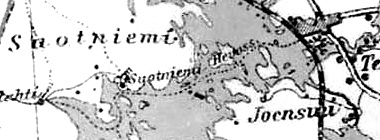 Деревня Суотниеми на финской карте 1923 года