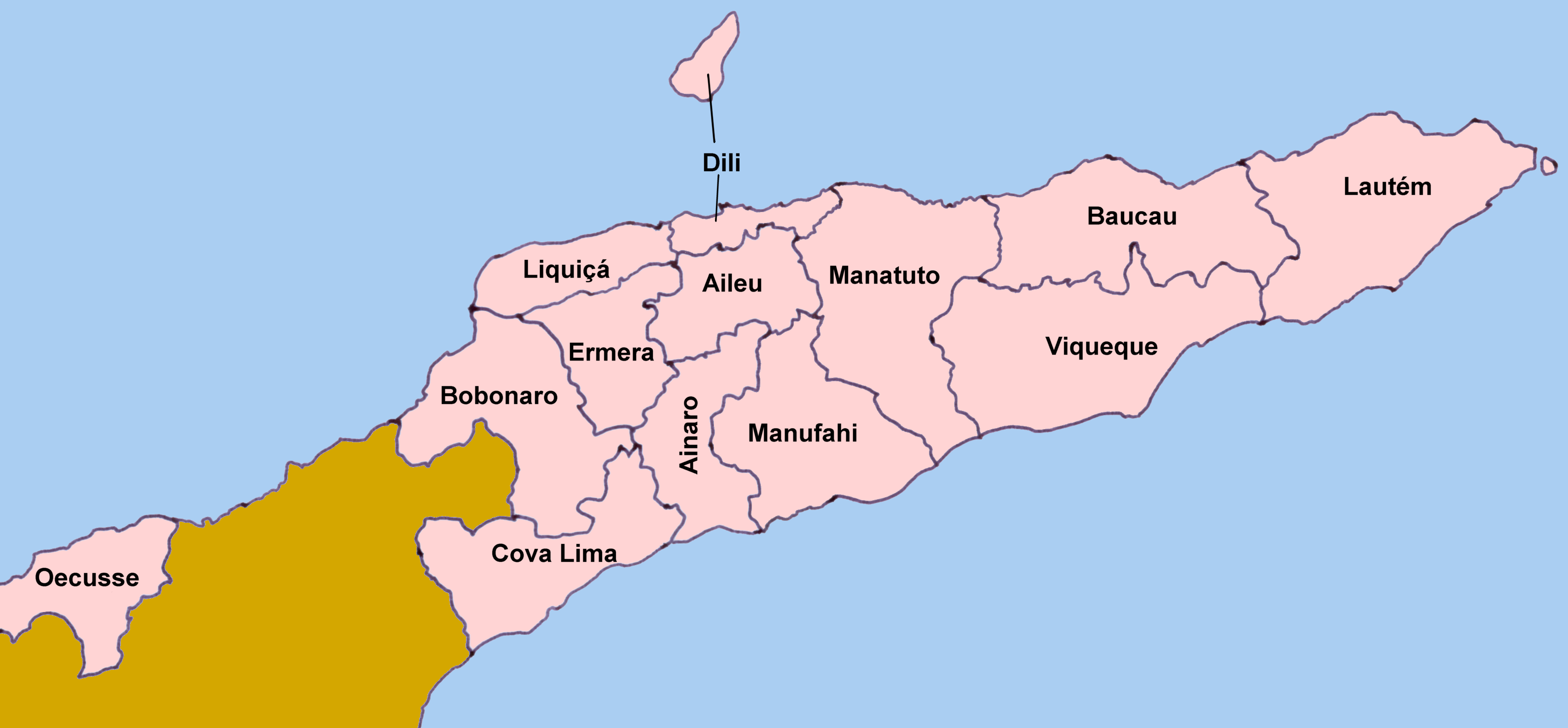 File Timor  Leste  municipalities map  2003 2022 png 
