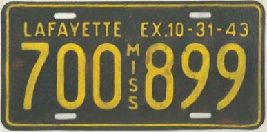 File:1943 Mississippi License Plate.jpg