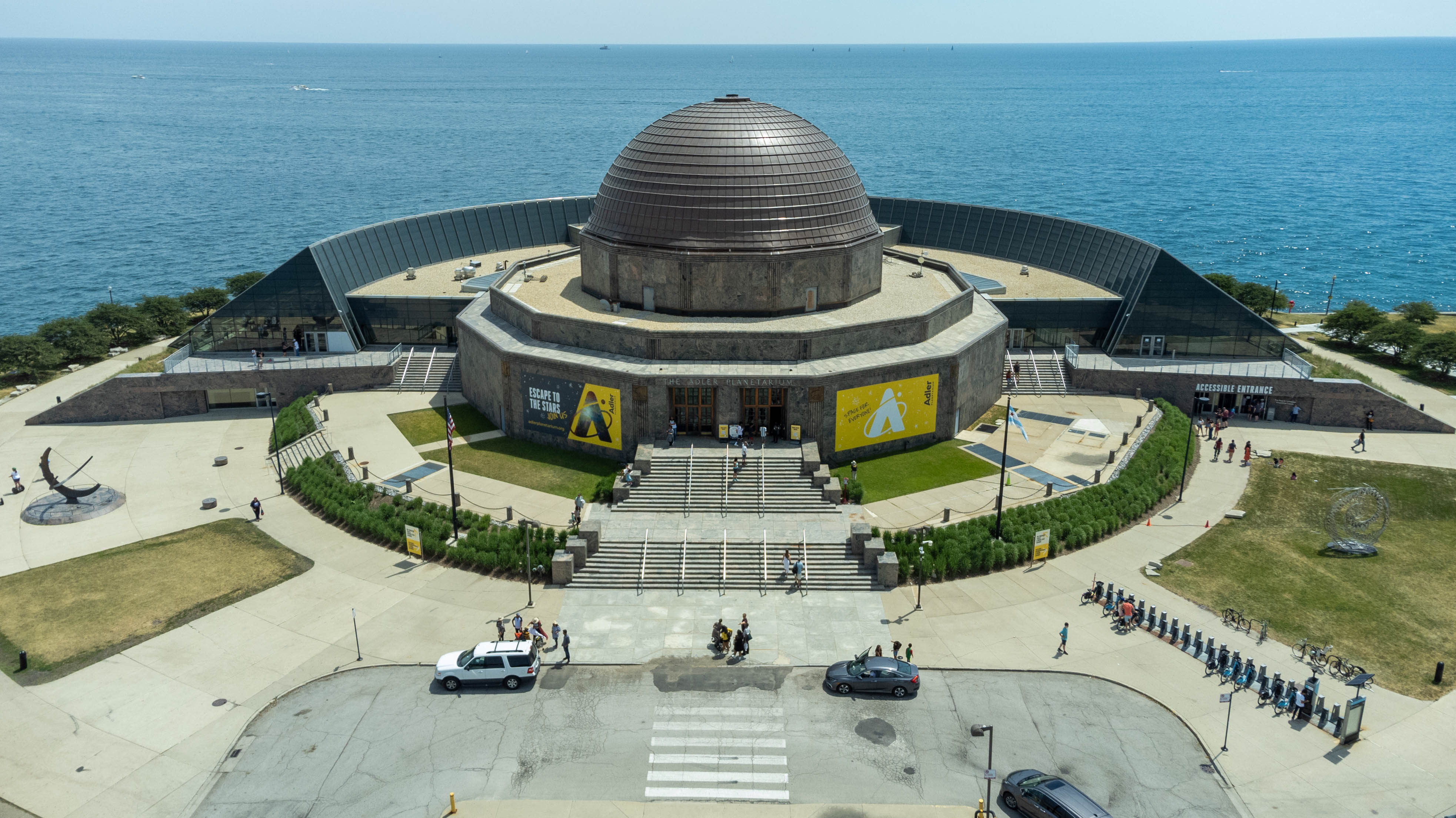 The Adler Planetarium from the 12th Street Beach, Chicago