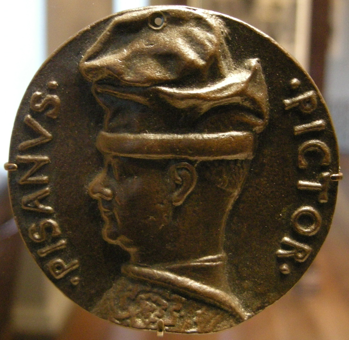 A medal showing the profile of Pisanello (1443), attributed to Antonio Marescotti