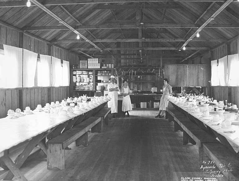 File:Interior of mess hall with crew, Wynooche Timber Company, Montesano, ca 1921 (KINSEY 980).jpeg