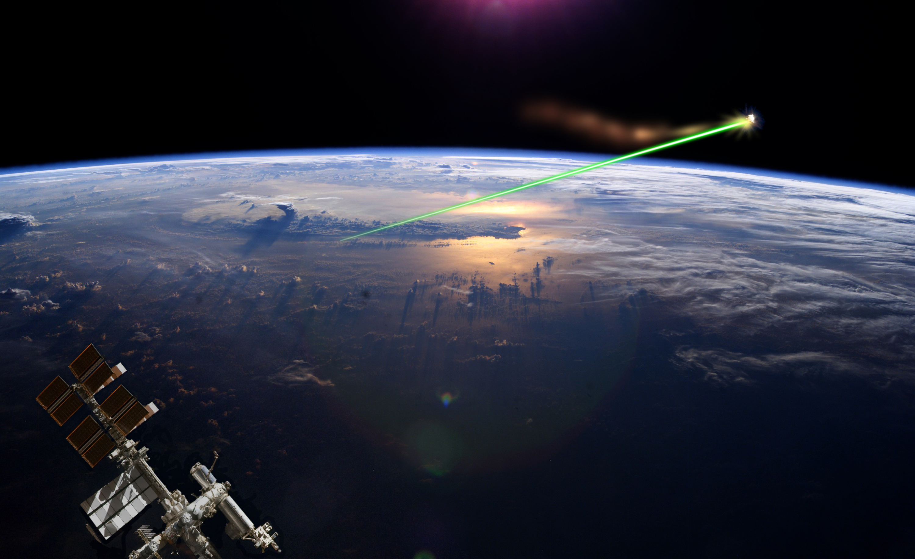 Using air to deflect lasers